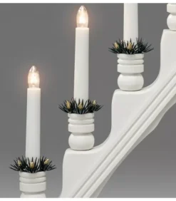 Konstsmide, guirlandes lumineuses de Noël Chandeliers De Noël À 7 Branches|Chandelier Blanc À 7 Branches, Bougies Electriques