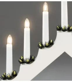 Konstsmide, guirlandes lumineuses de Noël Chandeliers De Noël À 7 Branches|Chandelier De Noël Blanc, 7 Branches