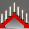 Konstsmide, guirlandes lumineuses de Noël Chandeliers De Noël À 7 Branches|Chandelier De Noël Rouge À 7 Branches