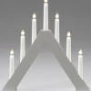 Konstsmide, guirlandes lumineuses de Noël Chandeliers De Noël À 7 Branches|Chandelier En Bois Scandinave, Laque Gris Mat, 7 Ampoules