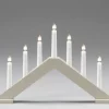 Konstsmide, guirlandes lumineuses de Noël Chandeliers De Noël À 7 Branches|Chandelier Scandinave En Bois, Laque Beige Mat