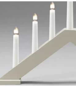 Konstsmide, guirlandes lumineuses de Noël Chandeliers De Noël À 7 Branches|Chandelier Scandinave En Bois, Laque Beige Mat