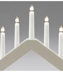 Konstsmide, guirlandes lumineuses de Noël Chandeliers De Noël À 7 Branches|Chandelier Scandinave En Bois, Laque Beige Mat