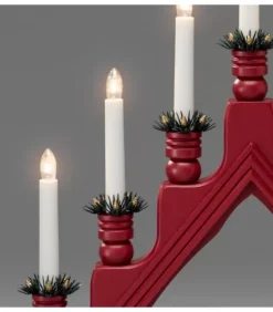 Konstsmide, guirlandes lumineuses de Noël Chandeliers De Noël À 7 Branches|Chandelier Suedois Rouge À 7 Branches