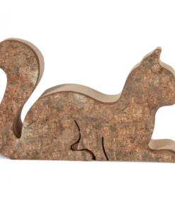Waldfabrik, photophore en bois et étoile sapin de Noël Animaux En Bois|Chat En Bois Allonge, 6 Cm