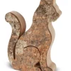 Waldfabrik, photophore en bois et étoile sapin de Noël Animaux En Bois|Chat En Bois Assis, 8,5 Cm
