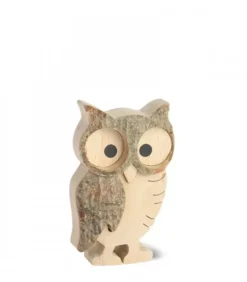 Waldfabrik, photophore en bois et étoile sapin de Noël Chouettes Et Hiboux En Bois|Chouette Hulotte En Bois, 6 Cm