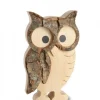 Waldfabrik, photophore en bois et étoile sapin de Noël Chouettes Et Hiboux En Bois|Chouette Hulotte En Bois, 11 Cm