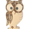 Waldfabrik, photophore en bois et étoile sapin de Noël Chouettes Et Hiboux En Bois|Chouette Hulotte En Bois, 14 Cm