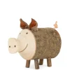 Waldfabrik, photophore en bois et étoile sapin de Noël Animaux En Bois|Cochon En Bois, 4 Cm
