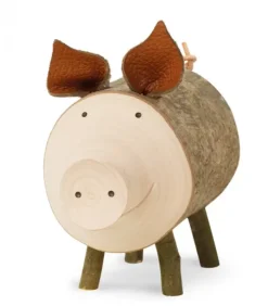 Waldfabrik, photophore en bois et étoile sapin de Noël Animaux En Bois|Cochon En Bois, 7 Cm
