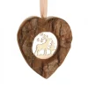 Waldfabrik, photophore en bois et étoile sapin de Noël Décorations En Bois Pour Sapin De Noël|Coeur En Bois A Suspendre Motif Cisele Cerf, 6 Cm