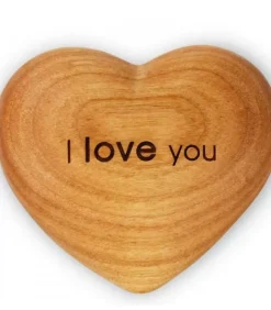 Waldfabrik, photophore en bois et étoile sapin de Noël Coeur En Bois|Coeur En Bois, I Love You, 6 Cm