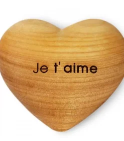 Waldfabrik, photophore en bois et étoile sapin de Noël Coeur En Bois|Coeur En Bois, Je T'Aime, 6 Cm
