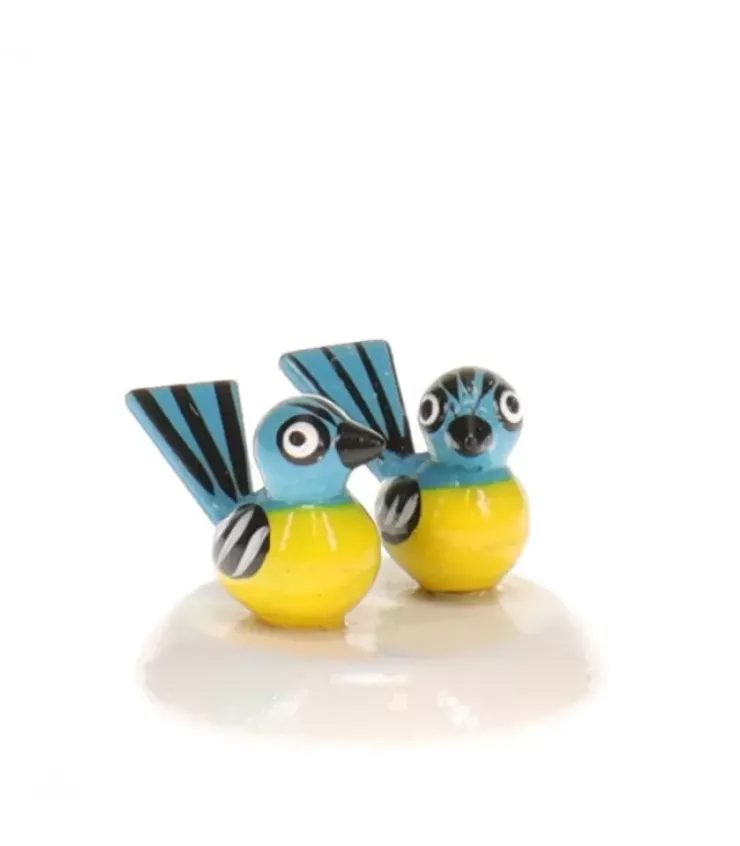 Hubrig, figurines pour enfant Village De Noël Miniature|Couple De Mesanges - Village De Noël Miniature