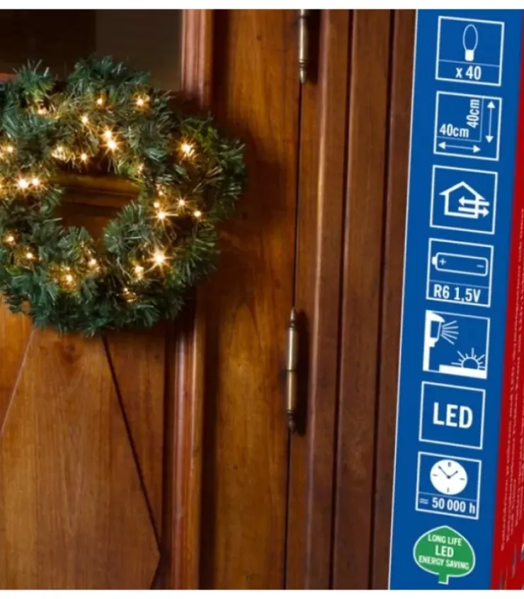Konstsmide, guirlandes lumineuses de Noël Guirlande Lumineuse Extérieur|Couronne De Noël Lumineuse Sapin, 45 Cm