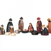 Köhler, Père Noël en bois Personnages De Crèche De Noël|Crèche De Noël Complete Avec 12 Personnages 17 Cm