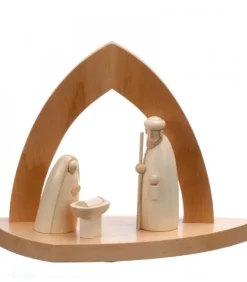 Schalling, crèche moderne Crèche De Noël Moderne|Crèche Design En Bois En Forme D'Arche