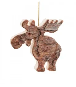Waldfabrik, photophore en bois et étoile sapin de Noël Décorations En Bois Pour Sapin De Noël|Déco De Noël, Elan En Bois A Suspendre, 6,5Cm