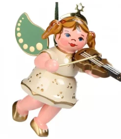 Hubrig, figurines pour enfant Déco Sapin De Noël Vintage|Déco Sapin De Noël, Ange Avec Un Violon