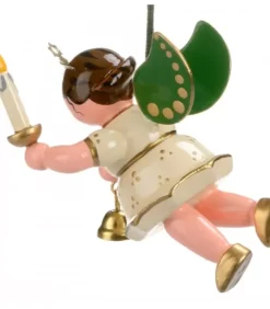 Hubrig, figurines pour enfant Déco Sapin De Noël Vintage|Déco Sapin De Noël, Ange Avec Une Bougie