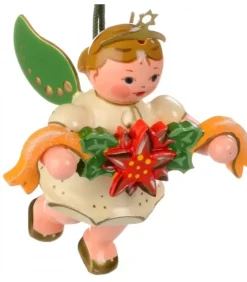 Hubrig, figurines pour enfant Déco Sapin De Noël Vintage|Déco Sapin De Noël, Ange Et Couronne De Fleurs
