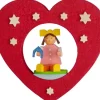 Graupner, décoration de sapin de Noël, Déco Noël enfant Déco Sapin De Noël Vintage|Décoration De Sapin De Noël, Coeur Avec Poupee