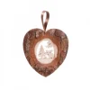 Waldfabrik, photophore en bois et étoile sapin de Noël Coeur En Bois|Décoration Murale En Bois, Grand Coeur Motif Elan, 14,5 Cm