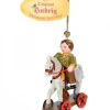 Hubrig, figurines pour enfant Déco Sapin De Noël Vintage|Décoration Sapin De Noël Vintage, Enfant Sur Un Cheval De Bois,