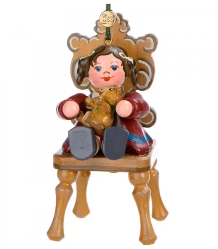 Hubrig, figurines pour enfant Déco Sapin De Noël Vintage|Décoration Sapin De Noël Vintage, Figurine Fillette Et Ourson