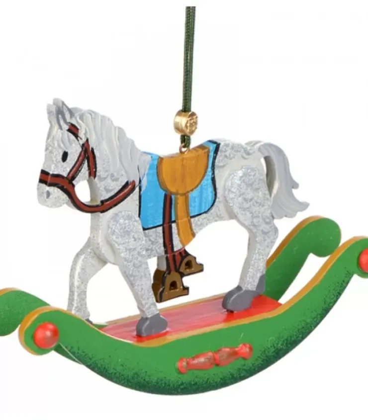 Hubrig, figurines pour enfant Déco Sapin De Noël Vintage|Décoration Sapin De Noël Vintage, Cheval A Bascule En Bois