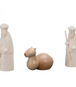 Schalling, crèche moderne Personnages De Crèche De Noël|Dromadaire En Bois Pour Crèche De Noël, 3 Cm