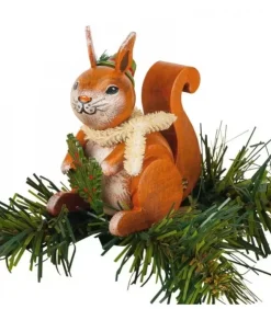 Hubrig, figurines pour enfant Oiseau Décoratif|Ecureuil A Clipser Sur Branche