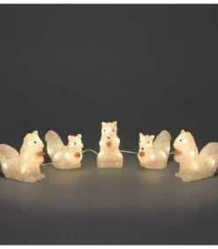 Konstsmide, guirlandes lumineuses de Noël Oiseaux Lumineux Et Animaux Lumineux|Ecureuils Lumineux 12 Cm En Acrylique, 40 Diodes Blanc Chaud