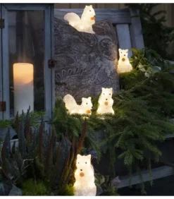 Konstsmide, guirlandes lumineuses de Noël Oiseaux Lumineux Et Animaux Lumineux|Ecureuils Lumineux 12 Cm En Acrylique, 40 Diodes Blanc Chaud