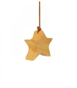 Waldfabrik, photophore en bois et étoile sapin de Noël Décorations En Bois Pour Sapin De Noël|Etoile En Bois D'Aulne A Suspendre, Asymetrique 6 Cm