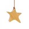 Waldfabrik, photophore en bois et étoile sapin de Noël Décorations En Bois Pour Sapin De Noël|Etoile En Bois D'Aulne A Suspendre, Asymetrique 7,5 Cm