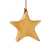Waldfabrik, photophore en bois et étoile sapin de Noël Décorations En Bois Pour Sapin De Noël|Etoile En Bois D'Aulne A Suspendre, Asymetrique 9 Cm