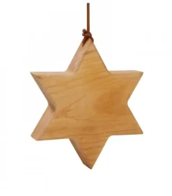 Waldfabrik, photophore en bois et étoile sapin de Noël Décorations En Bois Pour Sapin De Noël|Etoile En Bois D'Aulne A Suspendre 9 Cm
