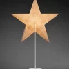 Konstsmide, guirlandes lumineuses de Noël Etoile Lumineuse|Etoile Lumineuse Electrique 5 Branches En Papier, Blanche, Sur Pied Blanc, 46 Cm