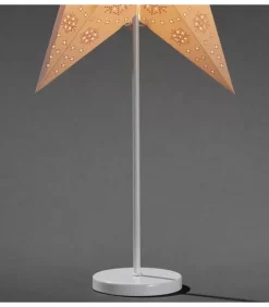 Konstsmide, guirlandes lumineuses de Noël Etoile Lumineuse|Etoile Lumineuse Electrique 5 Branches En Papier, Blanche, Sur Pied Blanc, 46 Cm