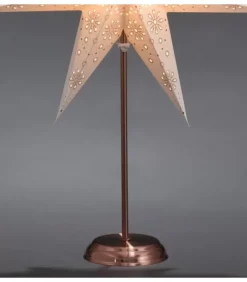 Konstsmide, guirlandes lumineuses de Noël Etoile Lumineuse|Etoile Lumineuse Electrique 7 Branches En Papier, Blanche, Sur Pied Cuivre 48 Cm