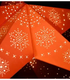 Konstsmide, guirlandes lumineuses de Noël Etoile Lumineuse|Etoile Lumineuse Electrique 5 Branches En Papier, Rouge, Sur Pied Blanc, 46 Cm