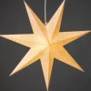 Konstsmide, guirlandes lumineuses de Noël Etoile Lumineuse|Etoile Lumineuse En Papier A Suspendre, 7 Branches, Blanche, 60 Cm