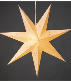 Konstsmide, guirlandes lumineuses de Noël Etoile Lumineuse|Etoile Lumineuse En Papier A Suspendre, 7 Branches, Blanche, 60 Cm