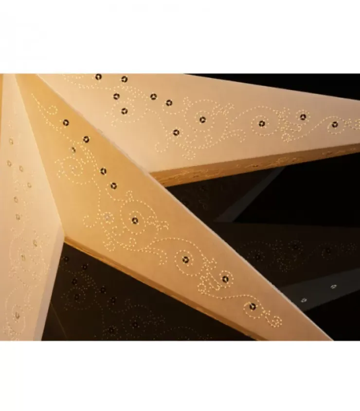 Konstsmide, guirlandes lumineuses de Noël Etoile Lumineuse|Etoile Lumineuse En Papier A Suspendre, 7 Branches, Blanche, 60 Cm
