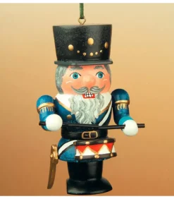 Hubrig, figurines pour enfant Déco Sapin De Noël Vintage|Figurine Casse-Noisette En Bois Tambour. Décoration Sapin De Noël Allemande