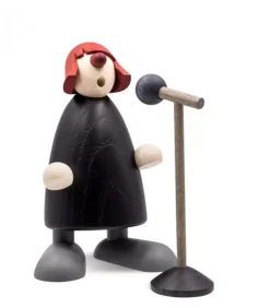 Köhler, Père Noël en bois Père Noël En Bois|Figurine Jazz, Chanteuse Devant Micro