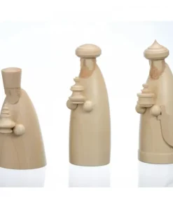 Schalling, crèche moderne Personnages De Crèche De Noël|Figurines Bois Pour Crèche De Noël, Les Trois Rois Mages, 12 Cm