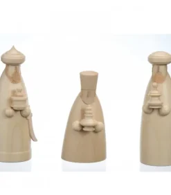 Schalling, crèche moderne Personnages De Crèche De Noël|Figurines Bois Pour Crèche De Noël, Les Trois Rois Mages, 12 Cm